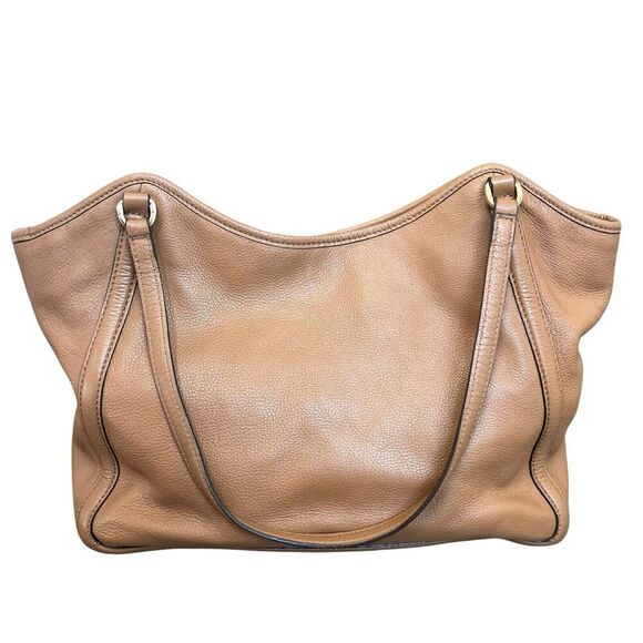 Tory Burch Amanda Tan Camel Leather Easy Tote Shoulder Bag Tote - Picture 11 of 16